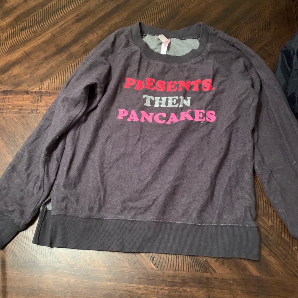 Presents Then Pancakes Pajama Sweatshirt